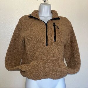 Brown Sherpa pullover